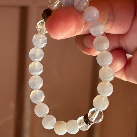 Energy Muse Blue Lace Agate Bracelet Crystal Beads - Picture 4 of 4